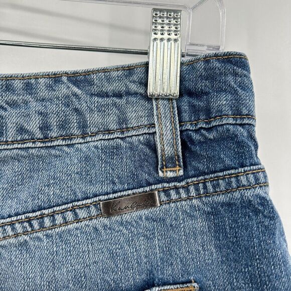 NWT KANCAN Ivanna Ultra High Rise Mom Jean Shorts Distressed Denim Size 7 / 27 - Picture 4 of 8